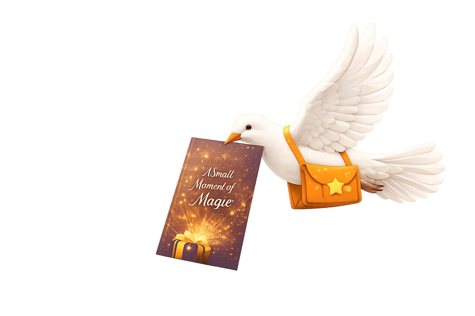 Mail dove carrying iGreet card