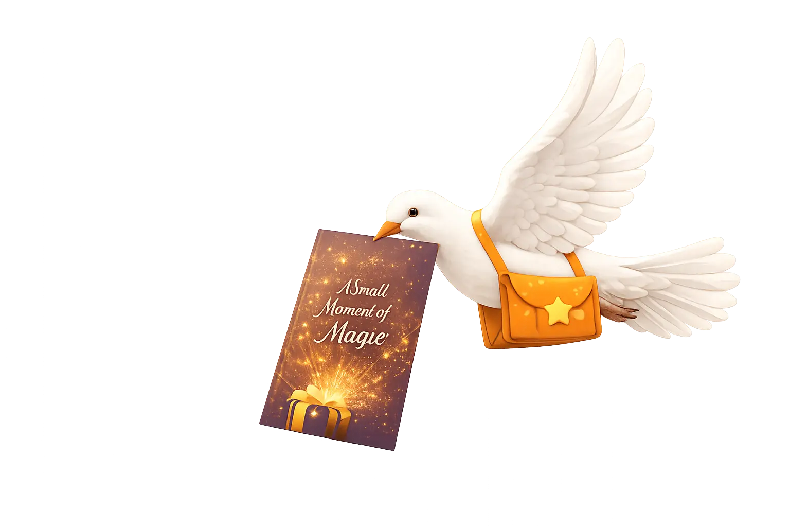 Mail dove carrying iGreet card