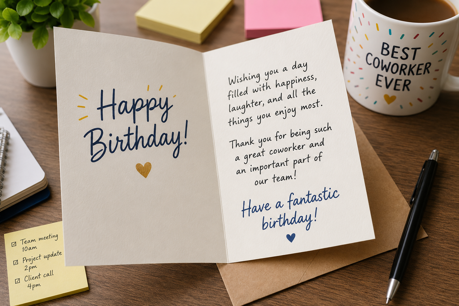 What to Write in a Birthday Card for a Coworker (150+ Examples for Every Workplace Relationship)