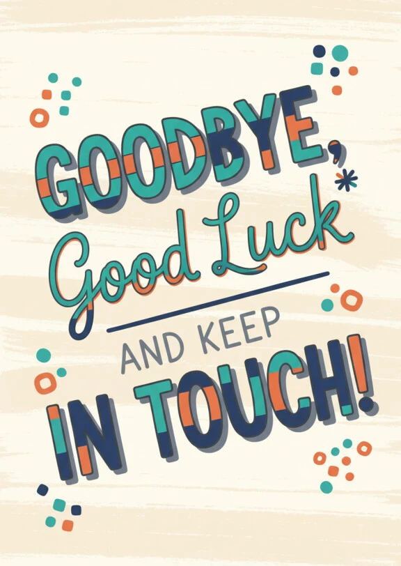 Farewell and Best Wishes