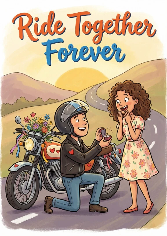 Engagement On a Motorcycle Adventure