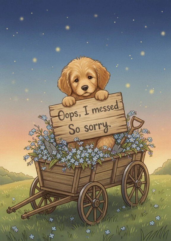 Apology From a Cute Pup
