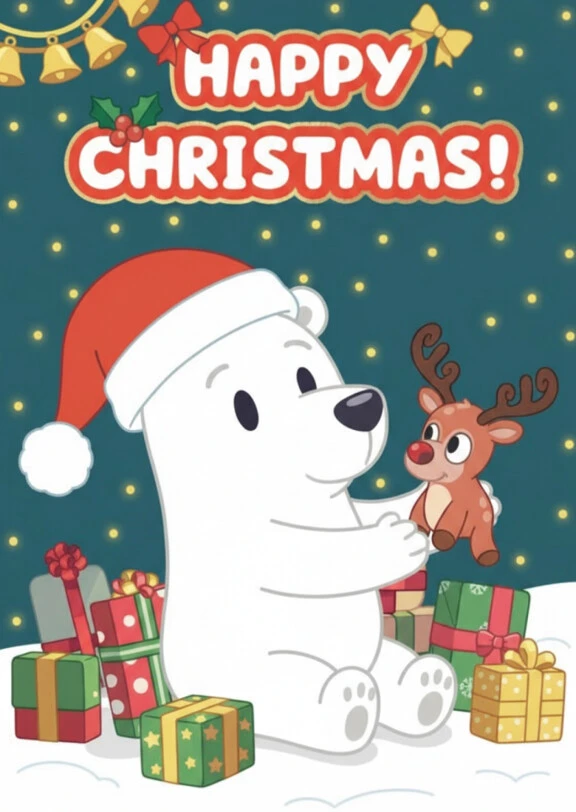 Festive Polar Bear Christmas