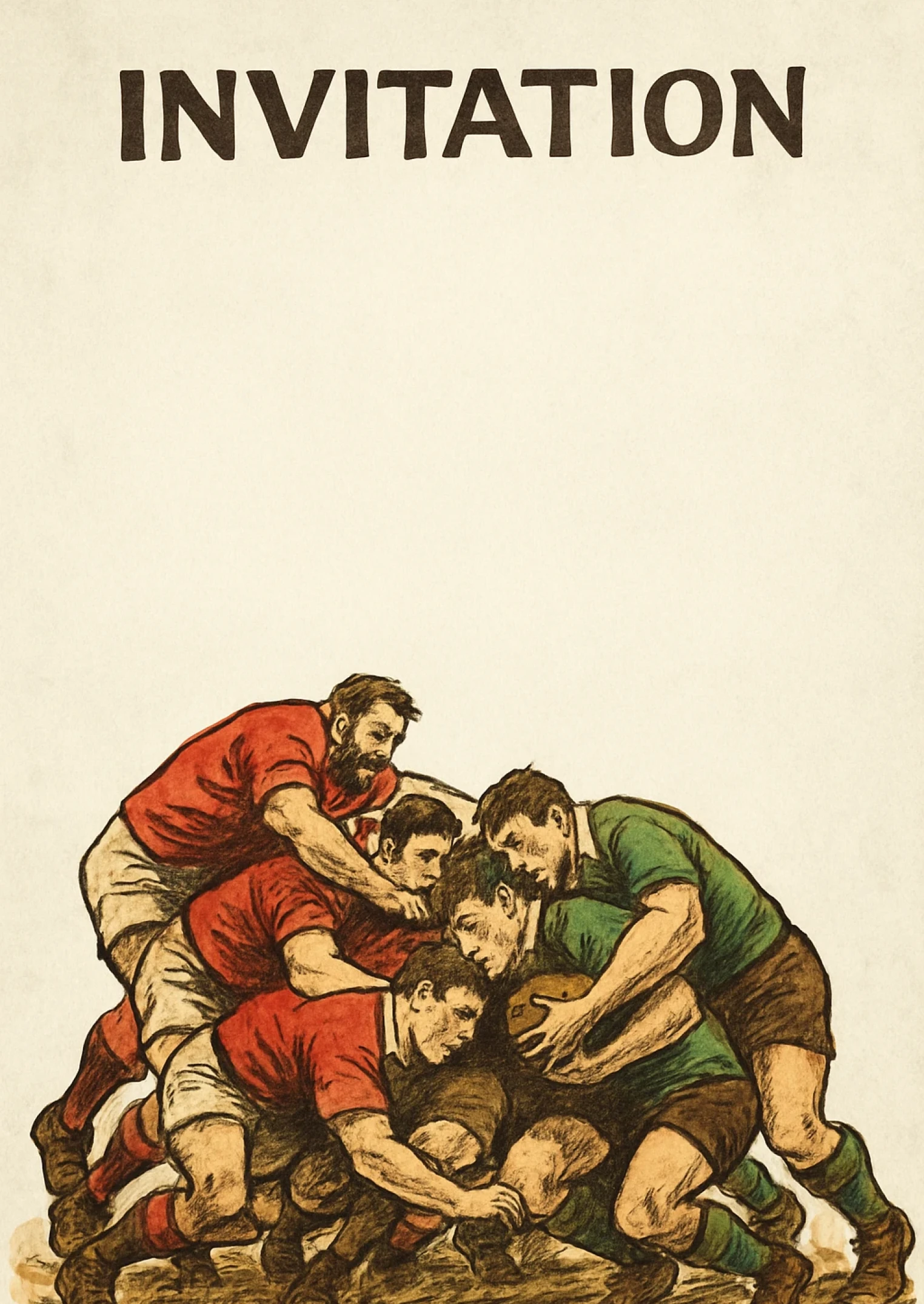 Rugby Match Invitation